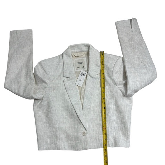 ABERCROMBIE and‎ FITCH Cropped Tweed Blazer, Size MEDIUM - Picture 5 of 9